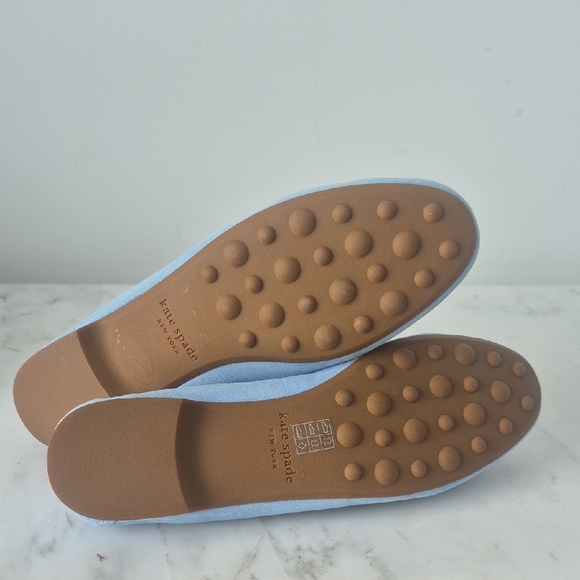 Kate Spade Sky Blue Suede Flats - Picture 6 of 8
